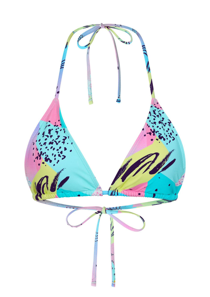 tide and seek sustainable swimwear saved by the bell adjustable triangle top with padding