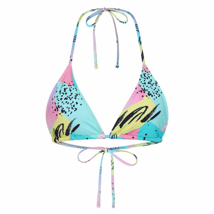 tide and seek sustainable swimwear saved by the bell triangle top with removable padding