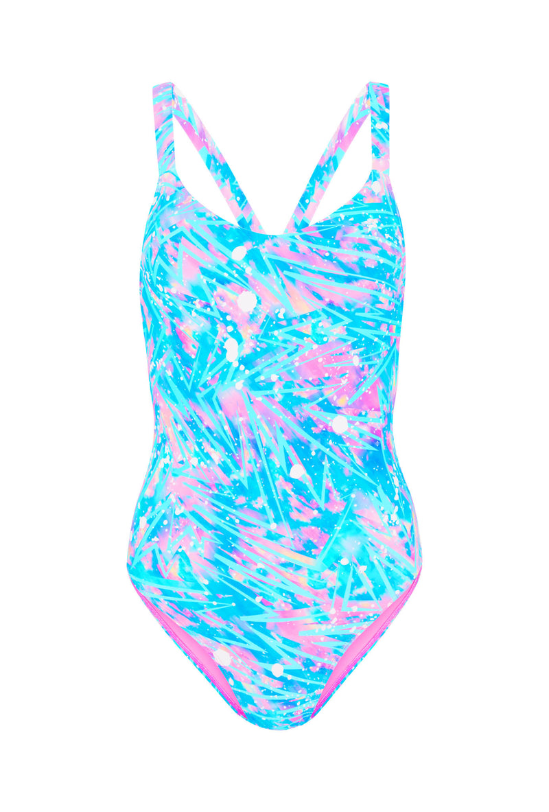 Cosmic Bolt classic cut swimsuit product shot sustainable swimwear tide and seek