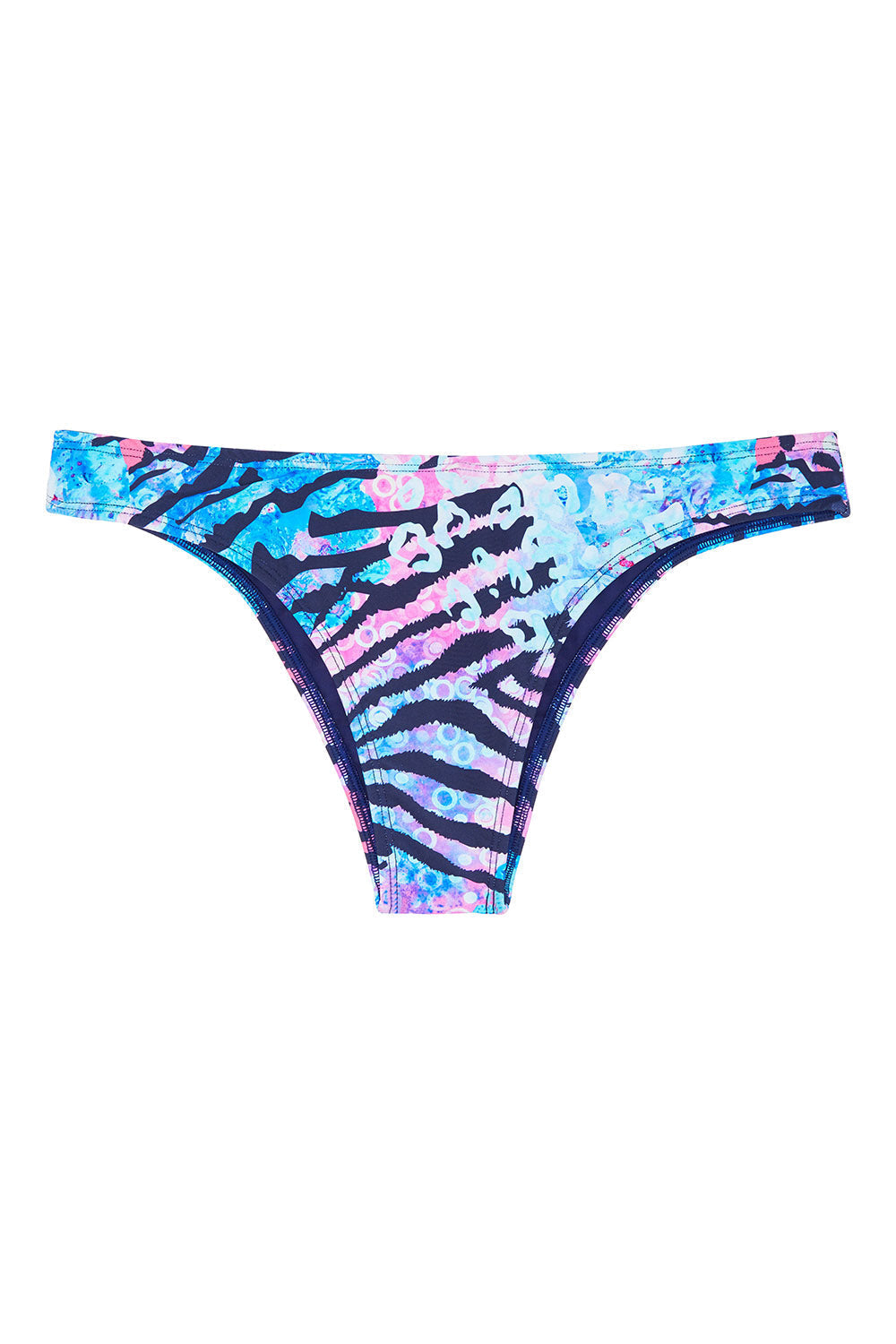 Tide + Seek Sustainable swimwear Jungle Disco Cheeky Coverage Bikini Bottom Product Shot