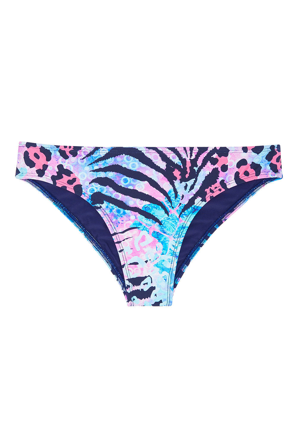 Tide + Seek Sustainable swimwear Jungle Disco Classic Bikini Bottom Product Shot