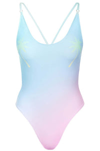 Tide + Seek Sustainable swimwear Palm Shimmer One Piece Swimsuit product shot