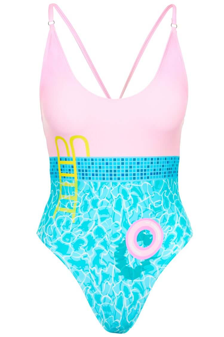 Tide + Seek Sustainable swimwear Pool Party Ready One Piece Swimsuit product shot