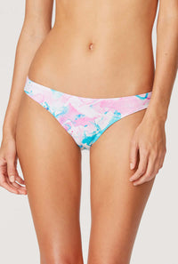 Tide + Seek Sustainable swimwear model wearing Popsicle Cheeky Coverage Bikini Bottom front view
