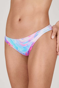 Tide + Seek Sustainable swimwear model wearing our Rosie Woods X Tide + Seek Cheeky Cut Bikini Bottom