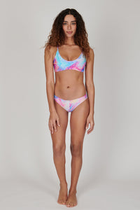 Tide + Seek Sustainable swimwear model wearing Rosie Woods X Tide + Seek - Surf Bralette Bikini Top and Classic Cut bikini bottoms