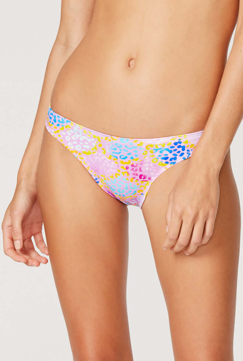 Tide + Seek Sustainable swimwear model wearing our Undercover Mermaid Cheeky Coverage Bikini Bottom