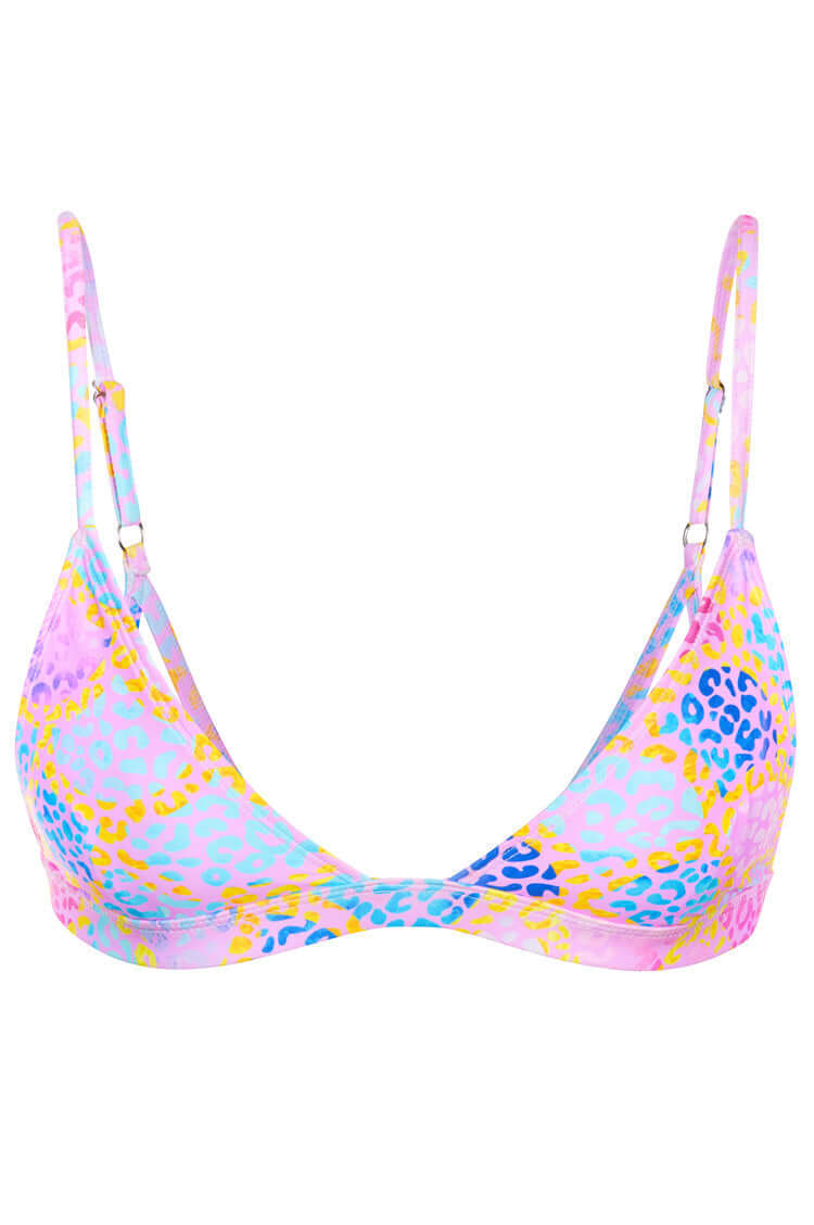 Tide + Seek Sustainable swimwear Undercover Mermaid Fixed Triangle Bikini Top product shot